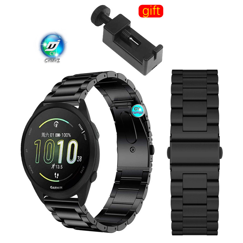 สายนาฬิกาข้อมือโลหะ สําหรับ Garmin Forerunner 165 Garmin Forerunner 165