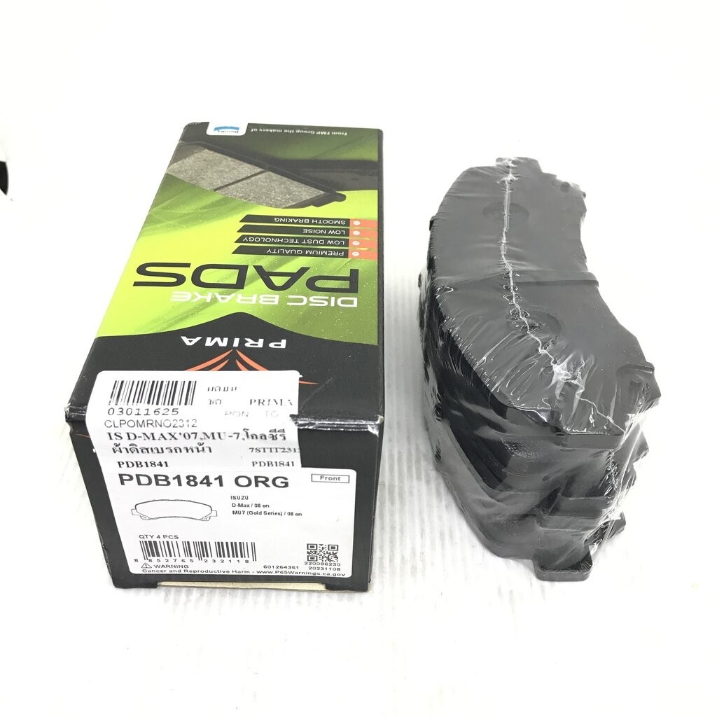 ผ้าเบรคหน้า/ดิสเบรคหน้า DMAX ปี 08-On / MU7 (GOLD SERIES) ปี 08-On ดีแม็ค โกลซีรี่ PDB1841 BENDIX PR