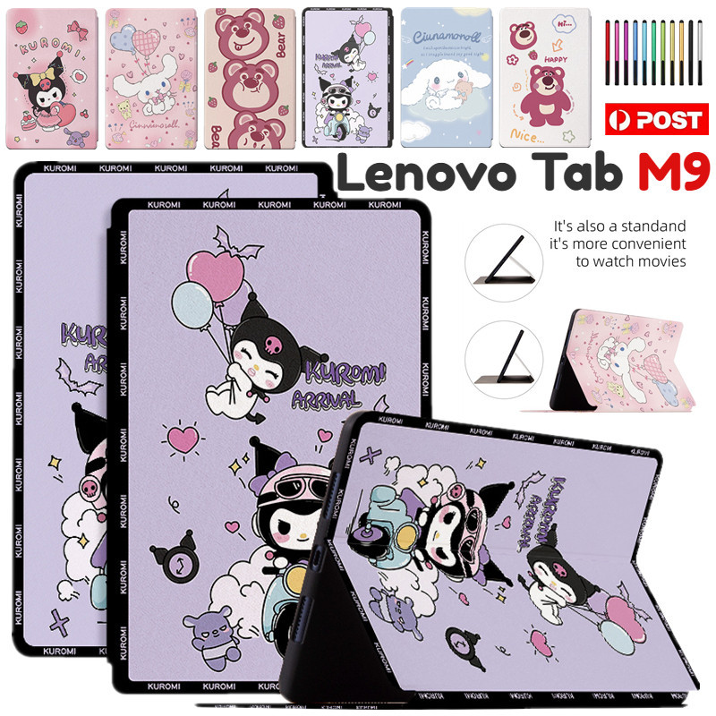 เคสแท็บเล็ตหนัง ฝาพับ กันกระแทก ลายการ์ตูน พร้อมช่องใส่บัตร ขาตั้งวาง สําหรับ Lenovo Tab M9 (TB310XU TB310FU) 9 นิ้ว 2023
