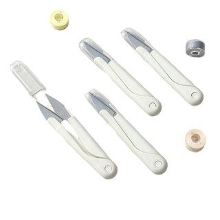 กรรไกรตัดด้าย ขนาดเล็ก แบบพกพา สีขาว สําหรับเย็บปักถักร้อย ป…