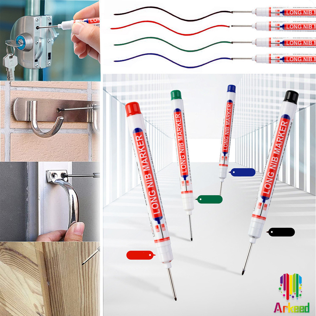 Arkeed ปากกามาร์คเกอร์ พร้อมส่ง ปากกามาร์คเกอร์หัวยาว งานไม้ marking pen - รูปที่ 5