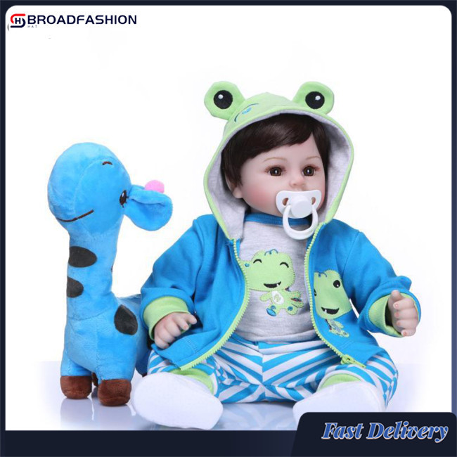 Broadfashion ตุ๊กตาเด็กทารกเสมือนจริง แบบซิลิโคน แฮนด์เมด ขนาด 47 ซม. ของเล่นเพื่อการศึกษา สําหรับเด็กวัยหัดเดิน
