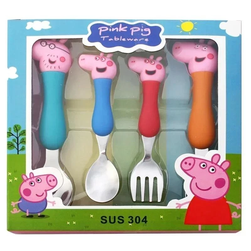 Peppa Pig บนโต๊ะอาหาร ส้อม ช้อน ตุ๊กตา แอคชั่น ของเล่น George Pig Dad Mom การ์ตูน อะนิเมะ รูป ปาร์ตี้ ของเล่น ของขวัญ สําหรับเด็กผู้ชาย และเด็กผู้หญิง thumbnail 8