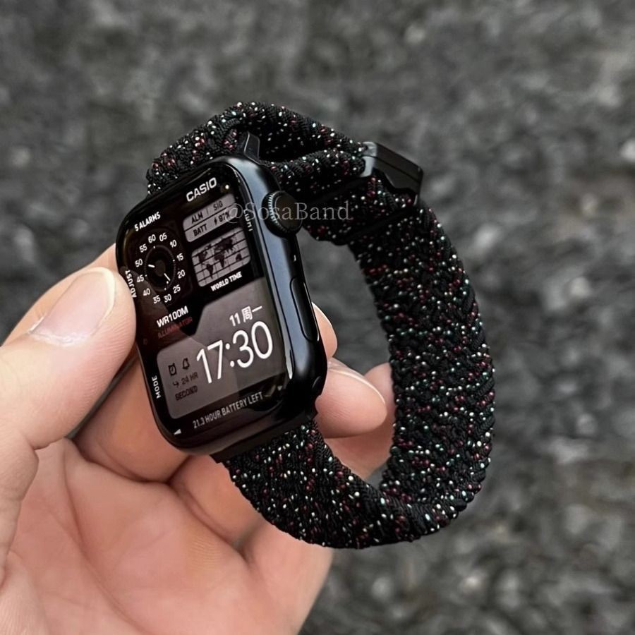 สายนาฬิกาข้อมือไนล่อนถัก แม่เหล็ก ระดับไฮเอนด์ สําหรับ Apple Watch 456iwatch789