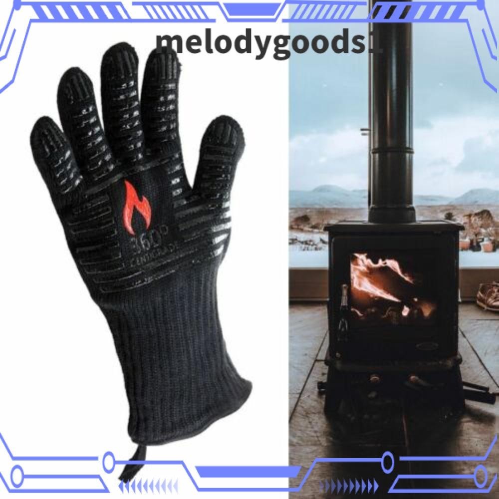 Melodygoods1 ถุงมือเตาอบ ฉนวนกันความร้อนเตาถ่าน ทนความร้อน
