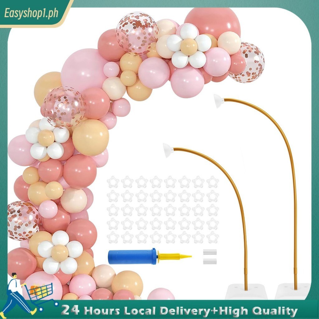 Balloon Arch Kit 8.2ft 5ft DIY บอลลูน Arch รองรับฐานคลิปบอลลูนบอลลูนยืดหยุ่นคอลัมน์ชุด SHOPTKC4438