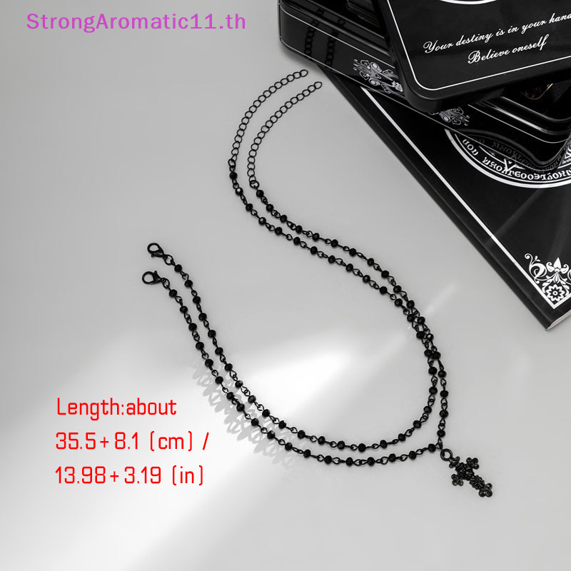 สร้อยคอโชคเกอร์ จี้ไม้กางเขนพระเยซู และดาว แบบโลหะ สีดํา สไตล์พังก์ วินเทจ เครื่องประดับ สําหรับผู้หญิง