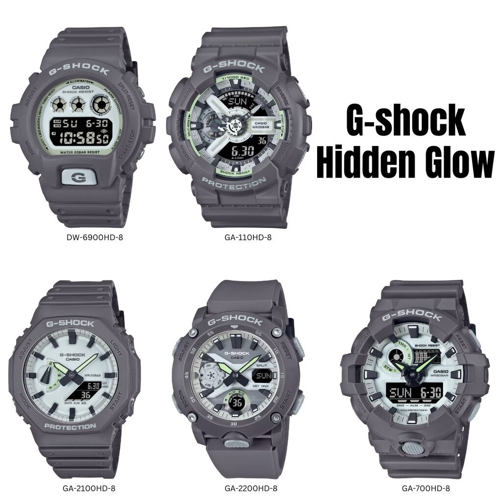 G-SHOCK นาฬิกาข้อมือ รุ่น GA-110HD-8 GA-2100HD-8 GA-2200HD-8 GA-700HD-8 DW-6900HD-8 ของแท้ประกันศูนย