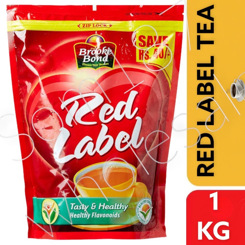 Brooke Bond Red Label Tea  บรู๊ค บอนด์ เรดเลเบิ้ล ผงชาดำ ขนาด. NV