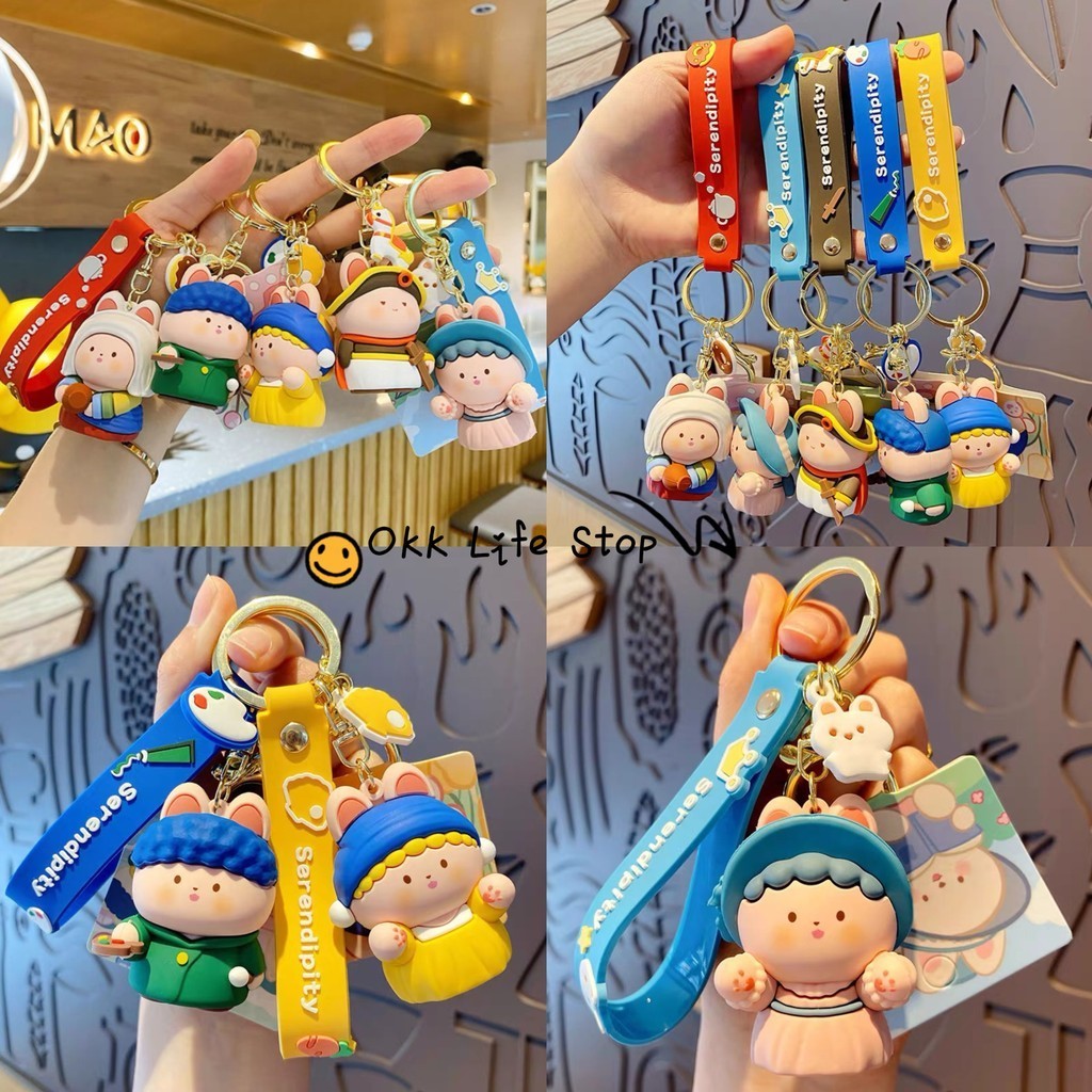 OKK Life Stop(YY063)*พร้อมส่งในไทย*พวงกุญแจ รูปกระต่าย ของขวัญ สําหรับห้อยกระเป๋า