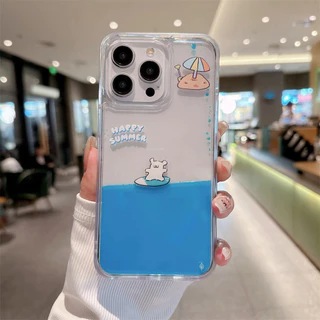 เคสโทรศัพท์มือถือแข็ง ปิดด้านหลัง แบบทรายดูด ลายการ์ตูนลูกสุนัขเล่นเซิร์ฟ กันกระแทก ป้องกันกล้อง สําหรับ iPhone15 14 13 12 11 Pro Max