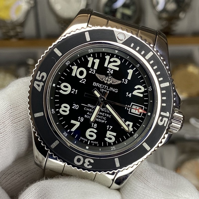Breitling Super Ocean นาฬิกาข้อมืออัตโนมัติ A17365 สําหรับผู้ชาย