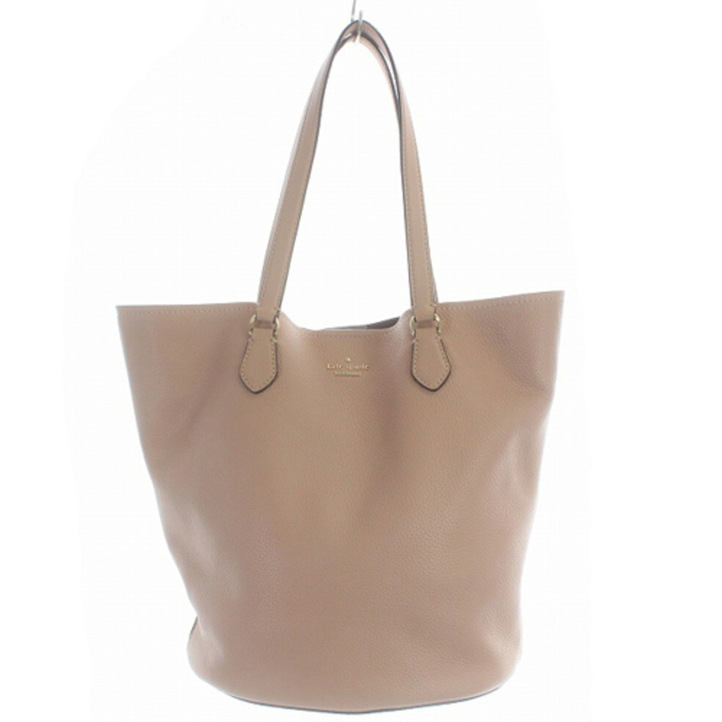 Kate Spade Tote Bag Handbag Logo Pink Beige Direct from Japan Secondhand
