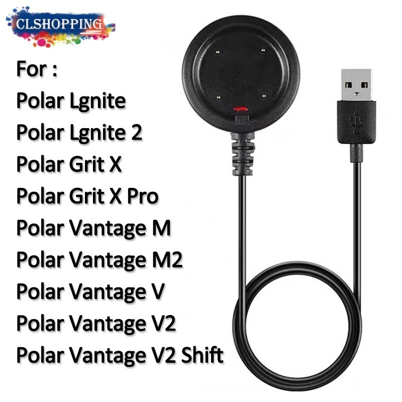 Clshopping สายชาร์จแม่เหล็ก USB สําหรับ Polar Lgnite Polar Lgnite2 Polar Grit X Polar Grit Pro Vanta