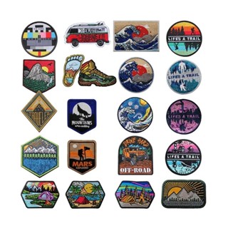 ออกแบบใหม่เย็บปักถักร้อยเต็มรูปแบบ ตีนตุ๊กแก ป้ายวันหยุดตั้ง…