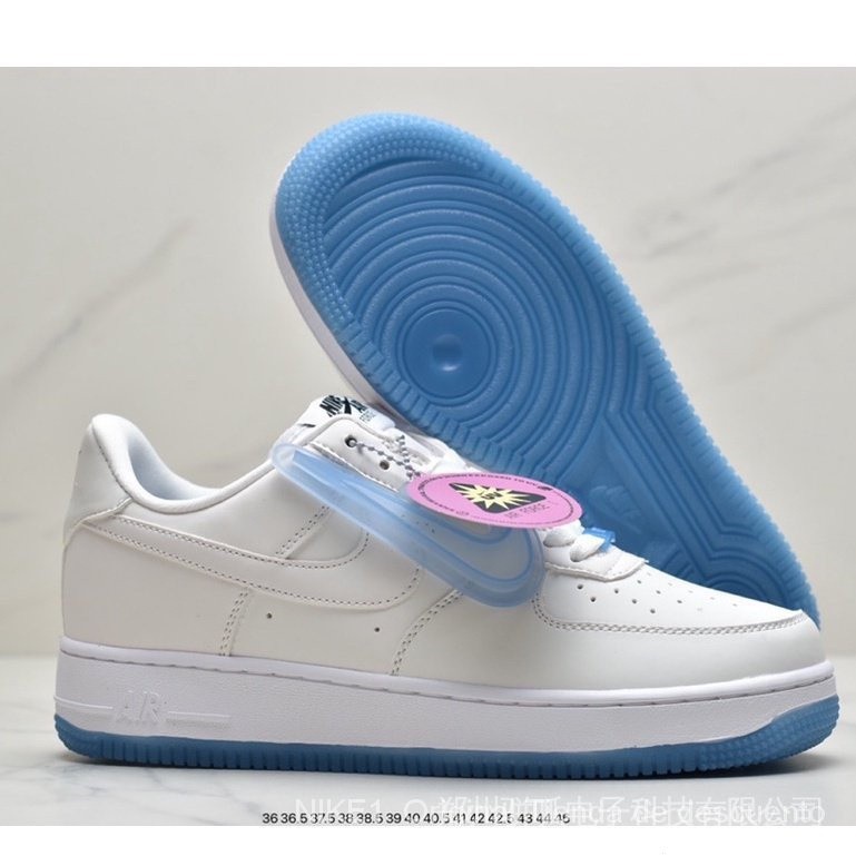 ? Nike Wmns Air Force 1 \ u รองเท้าผ้าใบลําลอง002707 รองเท้ากีฬาลําลอง สีฟ้า คลาสสิก สีขาว UV ทุกรุ่น