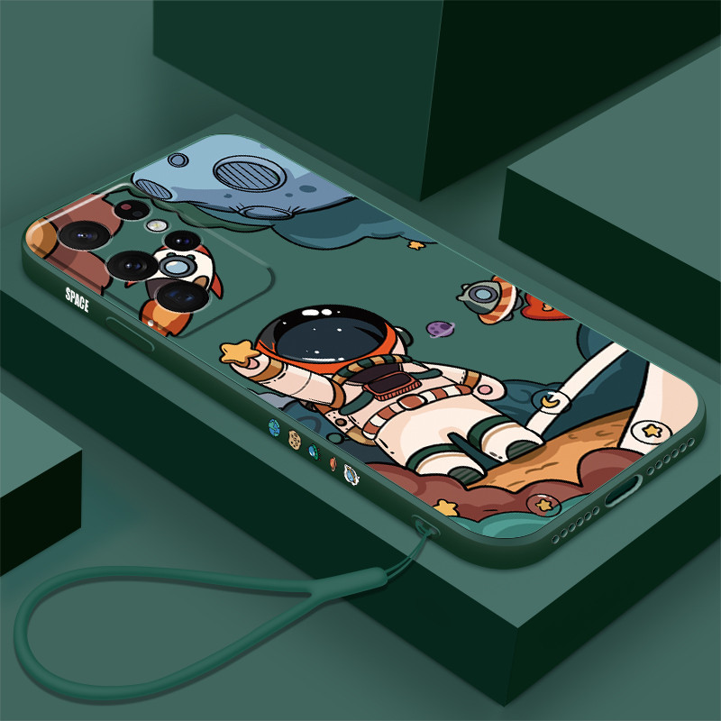 เคสโทรศัพท์ซิลิโคน ลายนักบินอวกาศ Capa สําหรับ Samsung Galaxy S21 S22 S23 S24 Plus Ultra S24Plus S24ultra S23Ultra S22ultra
