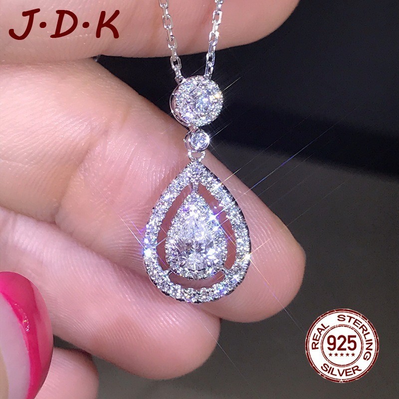 JDK 925 สร้อยคอเงินผู้หญิง 18K จี้เครื่องประดับ