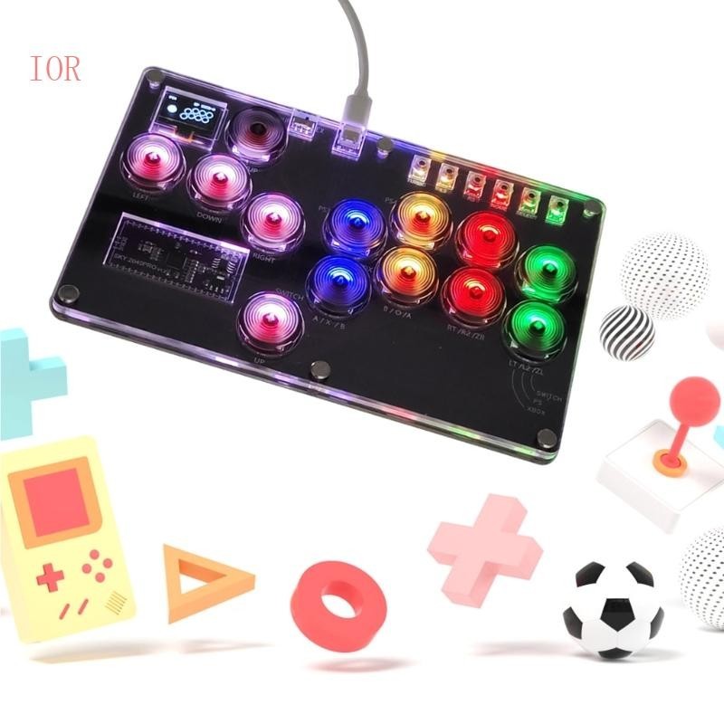 Ior Fightingbox Mini HitBox Arcade Fight Stick Controller SOCD LED Gamepad คีย์บอร์ด