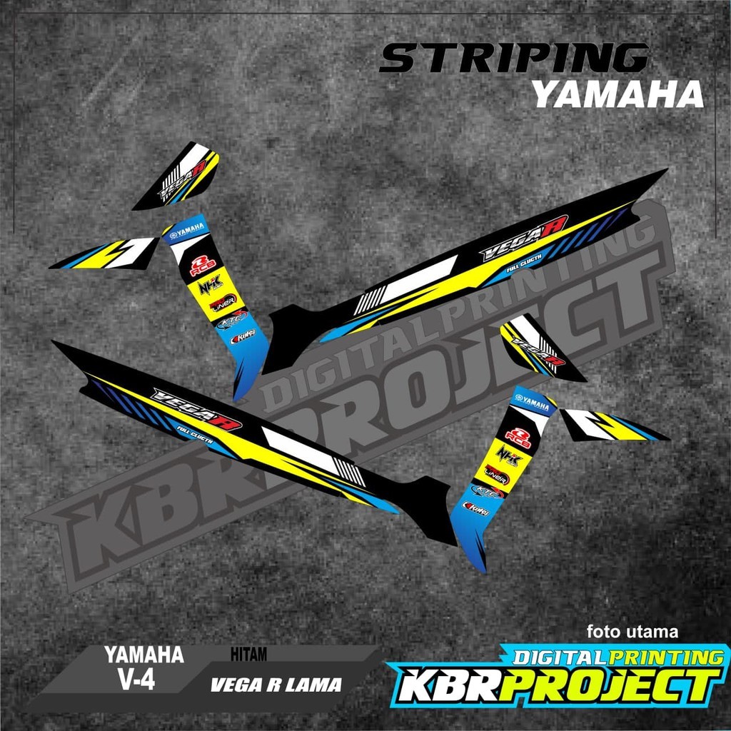 VEGA R LAMA ติดรถมอเตอร์ไซค์ YAMAHA สติ๊กเกอร์มอเตอร์ไซค์ variation Racing V-4 สติ๊กเกอร์