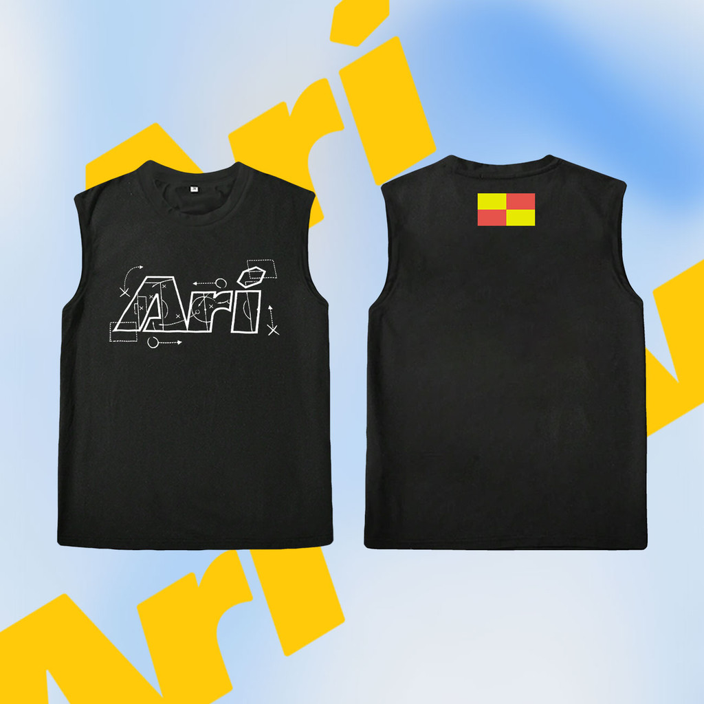 2025 Ari เสื้อยืด ARI FOOTBALL sleeveless เสื้อยืดแฟชั่นสองสี Ari football  S-3XL