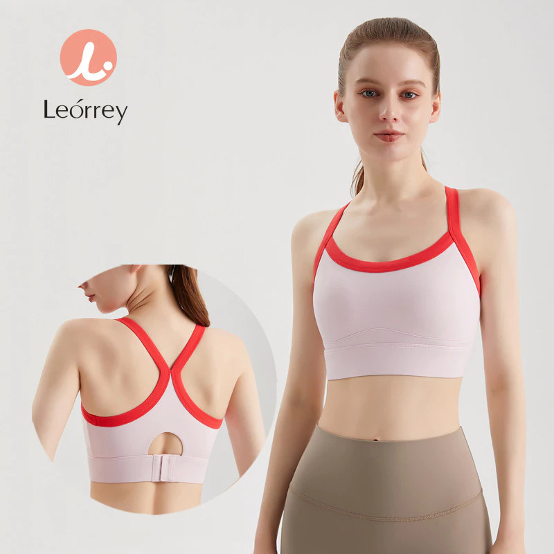 Leorrey เสื้อชั้นในออกกำลังกาย มีฟองน้ำ กันกระแทก ทรงสปอร์ต