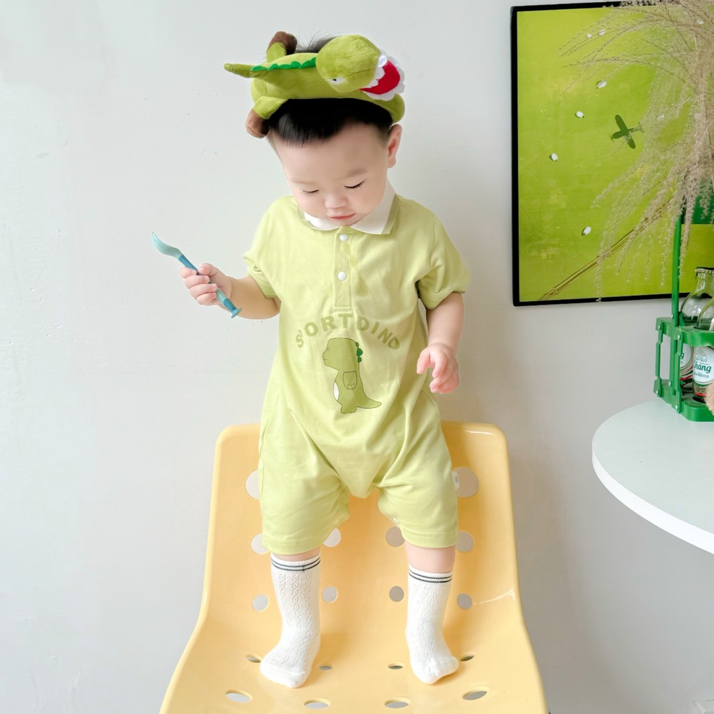 ฤดูร้อนใหม่เสื้อผ้าเด็กชายและหญิงบอดี้สูทแขนสั้น 0-24 เดือนทารกแรกเกิดโปโลการ์ตูนควบคุมสุดน่ารัก ชุดรอมเปอร์ ออกนอกบ้าน เสื้อผ้า - รูปที่ 7