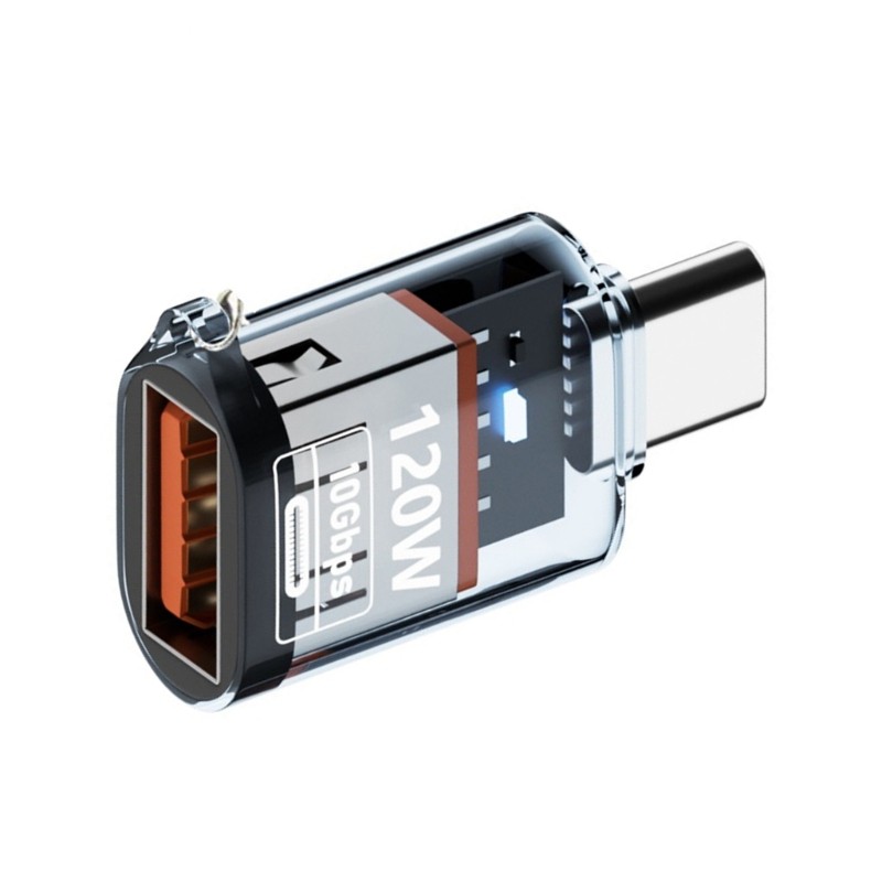 TOOLBOX Type-C ชายไปยัง USB A หญิงแปลงสนับสนุน PD 120W การถ่ายโอนข้อมูลการชาร์จ USB C Extender ตัวบ่งชี้ OTG A