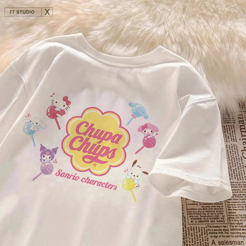 COD（จัดส่งภายใน 24 ชั่วโมง）เสื้อยืด oversize ลายการ์ตูน cotton T-shirts น่ารัก สวมใส่สบาย ลายเยอะ เสื้อผ้าผู้หญิง