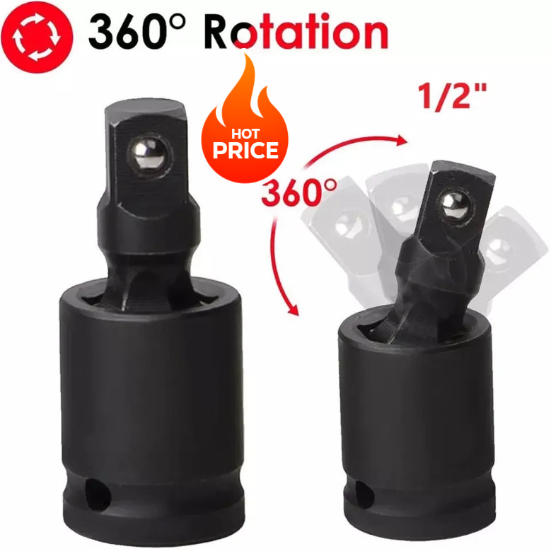ข้อต่ออ่อน 360 องศา ข้อต่อบล็อก 4 หุน (1/2") ลูกบล็อค ข้องอ บล็อกข้ออ่อนลม บล็อกข้ออ่อน ข้ออ่อนลม