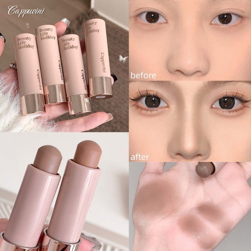 Cappuvini Contouring Stick Highlighter Waterproof Nose Shadow Trimming Stick Highlight Shadow