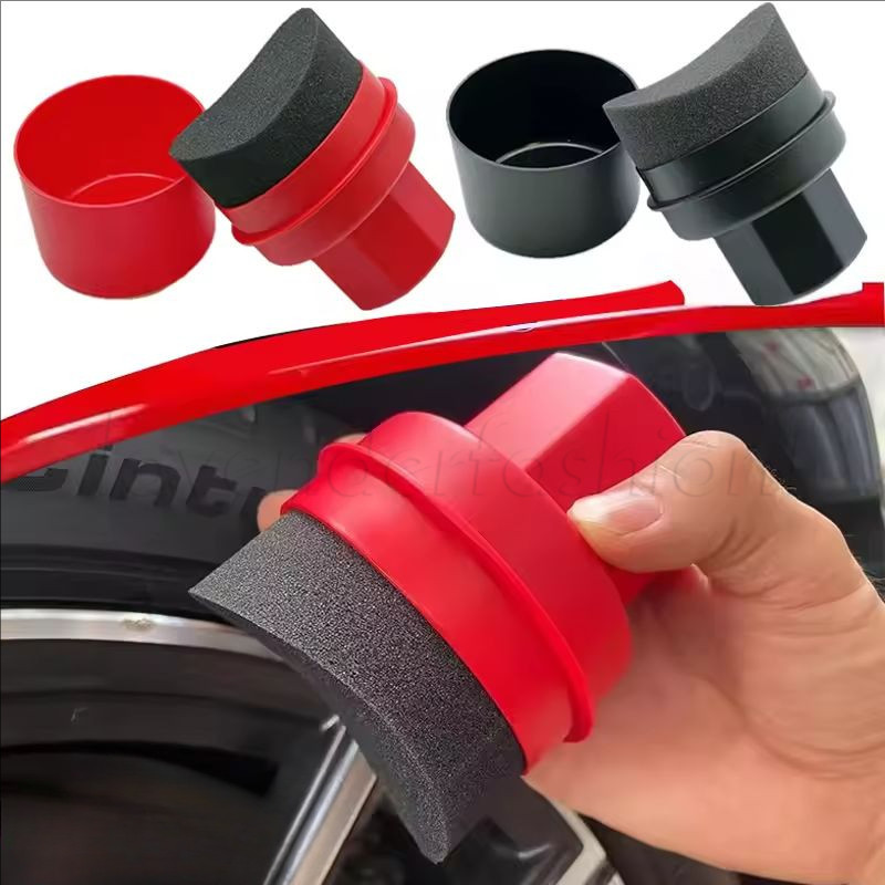 ฟองน้ําขัดล้อรถโค้ง - แปรงทําความสะอาดการบํารุงรักษารถยนต์ - ยางอัตโนมัติ แว็กซ์ ผู้สมัคร - อุปกรณ์ยานยนต์ - แผ่นทําความสะอาดยางพร้อมฝาปิด