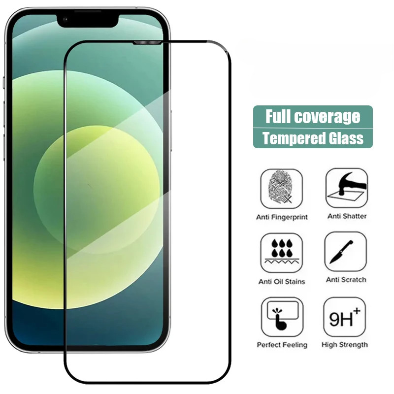 Iphonese4 iPhone16e iPhone16 16Pro 1-2 ชิ้น 900D HD Black Edge ฟิล์มกระจกนิรภัยสําหรับ iPhone 16 Pro