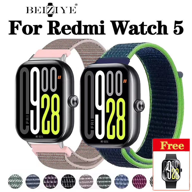 สายรัดห่วงไนลอนสําหรับ Xiaomi Redmi Watch 5 สร้อยข้อมือสายนาฬิกาอัจฉริยะสําหรับ Redmi Watch 5 สายรัดข้อมือแบบสปอร์ตอุปกรณ์เสริมนาฬิกา