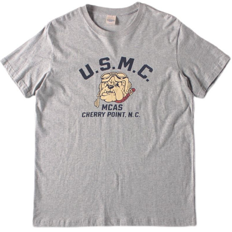 ผ้าฝ้าย 100% CAB American Retro Casual รถจักรยานยนต์สไตล์ผู้ชายรอบคอเสื้อยืด