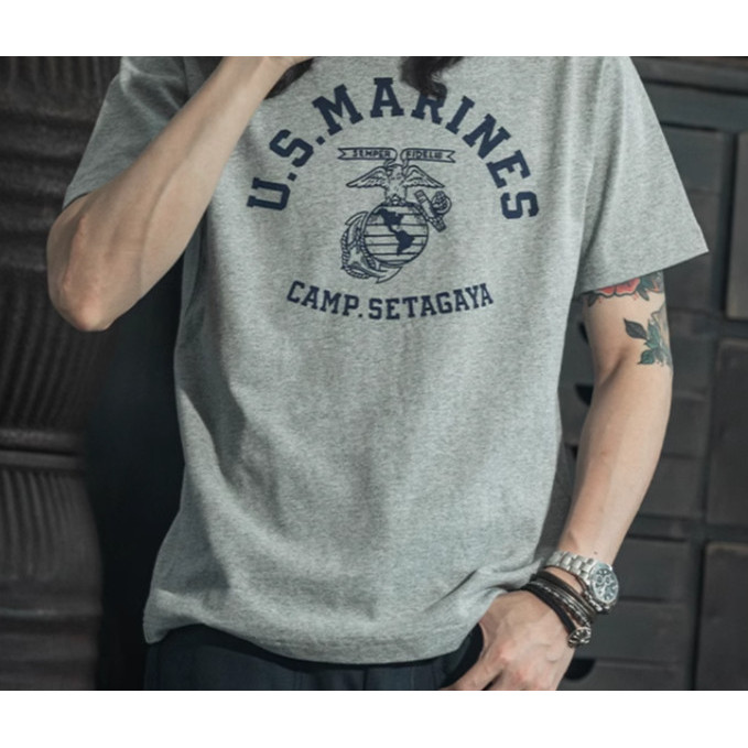 Cotton 100% ในสต็อก NON STOCK เสื้อยืด USMC MARINET