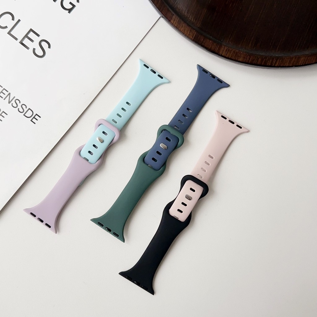 สายซิลิโคนบางสําหรับ แอปเปิล ดู ชุด 10 46 มม.42 มม.49 มม.40 มม.44 มม.45 มม.38 41 มม.นุ่มกีฬา ฉันดู กับ 10 พิเศษ 2 9 8 6 7 5 3 4 คอร์เรีย - รูปที่ 5