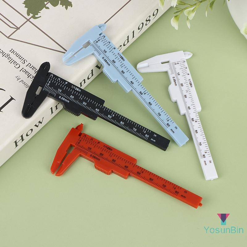 YosunBin] 1 ชิ้นแบบพกพา Dual Scale 0-80 มม.คิ้วพลาสติกวัด Vernier Caliper ใหม่