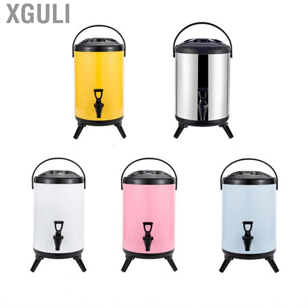 Xguli Insulated Hot and Cold Beverage Dispenser Bucket Stainless Steel with Spigot for Milk Tea