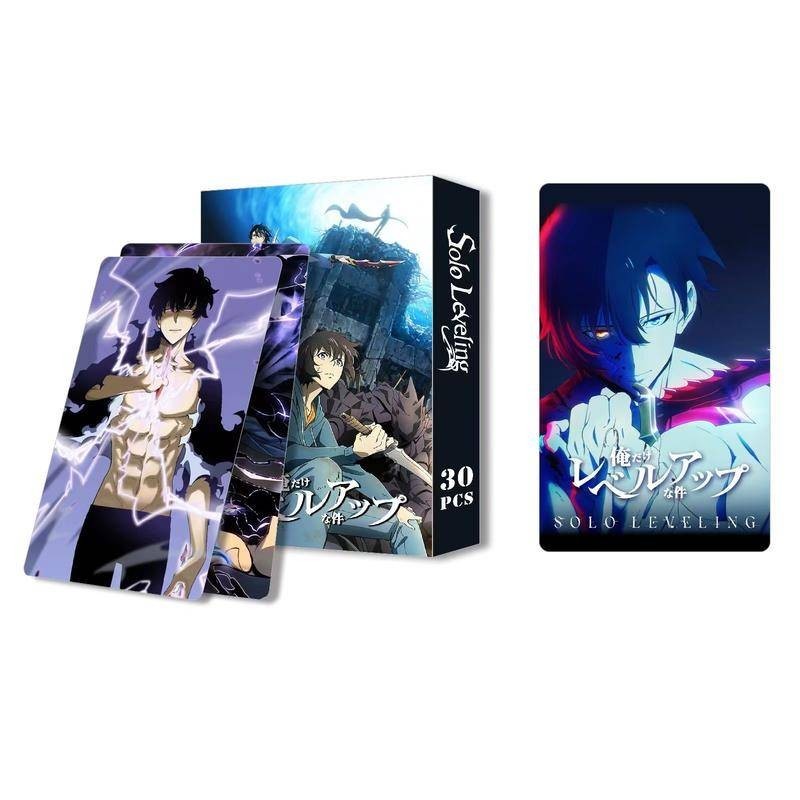 การ์ดพิมพ์ลายการ์ตูนญี่ปุ่น Solo Leveling Na Honjaman Level Up Double Sided Sung Jin Woo Jin U Seong Cha Hae In Cards 30 ชิ้น ต่อชุด - รูปที่ 2