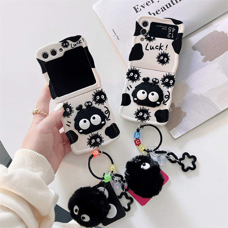 เคสโทรศัพท์มือถือ ซิลิโคนนิ่ม กันกระแทก ลายการ์ตูนกระต่ายน่ารัก 3D สําหรับ for Samsung Galaxy Z Flip 6/5/4/3