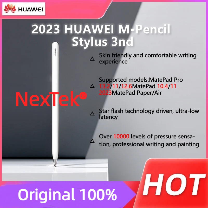 แท้100% HUAWEI M-Pencil (3nd generation) HUAWEI M-Pencil (รุ่นที่ 3) ปากกา Capacitive เวอร์ชัน 2023 สไตลัสในตัว NearLink สําหรับ MatePad Pro 13.2 MatePad กระดาษ MatePad 11 Matepad Pro 11