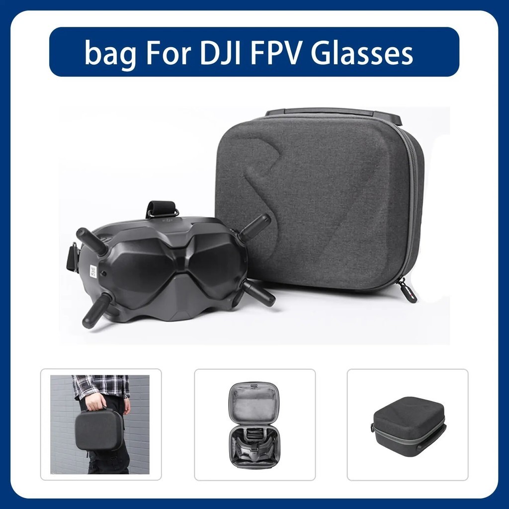 For DJI Sunnylife FPV Goggles V2 Storage Bag Suitcase for DJI FPV Flight Glasses V2 Drop Protection 