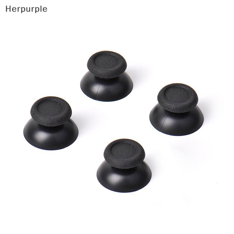 Herpurple อะไหล่ปุ่มกดนิ้วหัวแม่มือ แบบเปลี่ยน สําหรับ Sony PS4 Black TH 1 ชิ้น