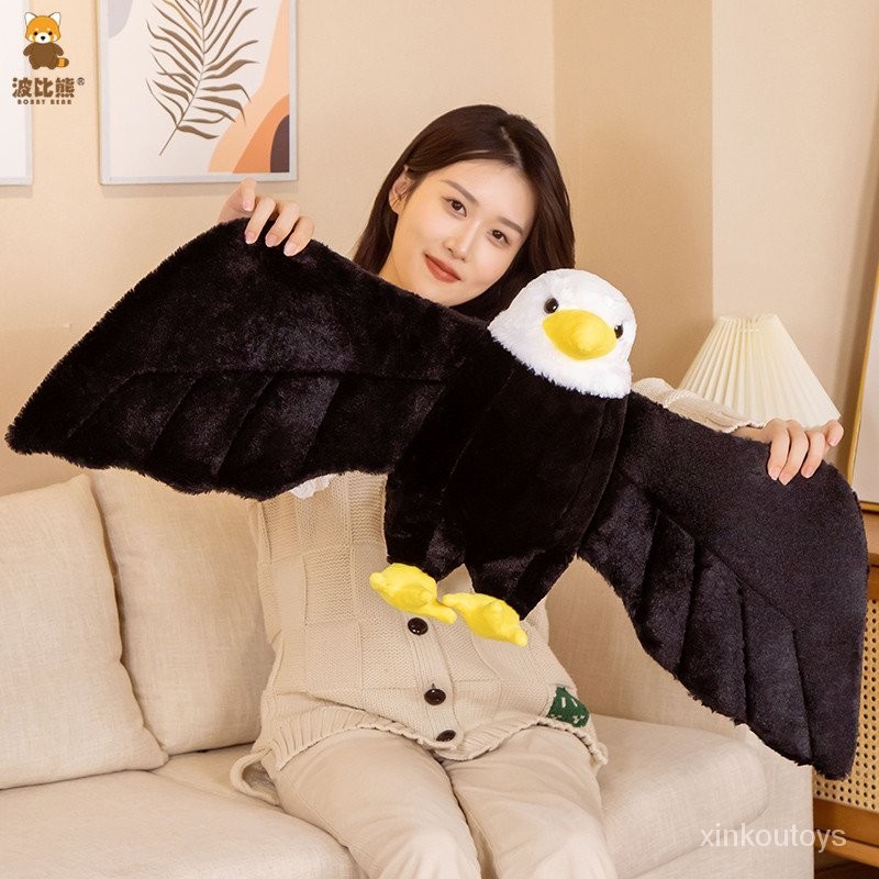 ตุ๊กตาแกะสลัก รูปนกอินทรีย์น่ารัก ขนาดใหญ่ สีขาว สําหรับผู้ชาย Z2OO