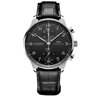 Iwc/นาฬิกาอเนกประสงค ์ Portugal Series Stainless Steel Chronograph Automatic Mechanical Watch Men 's Watch IW371438 Iwc