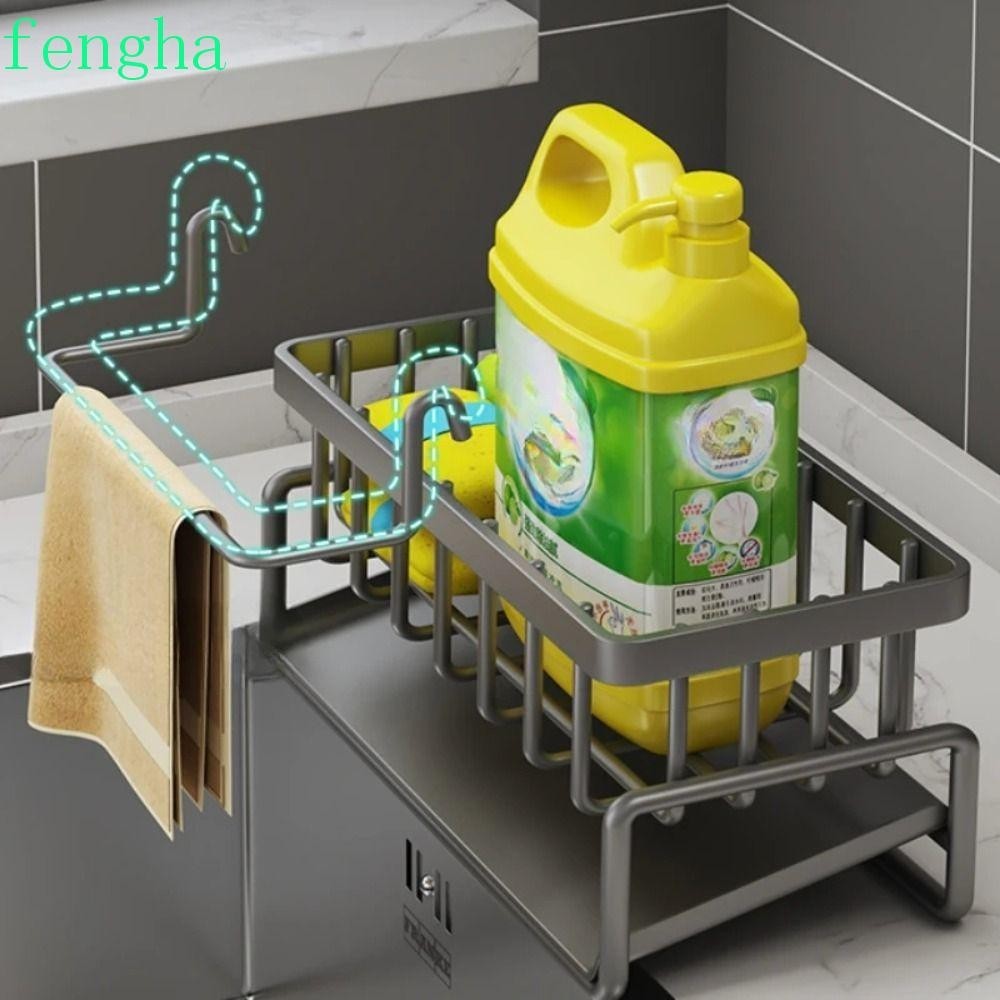 Fengha ถาดระบายน้ําอัตโนมัติ สเตนเลส อเนกประสงค์ ระบายน้ําเอง ชั้นวางของ อุปกรณ์ห้องน้ํา ฉากกั้นห้อง ชั้นวางท่อระบายน้ํา ปรับได้ อ่างล้างจาน
