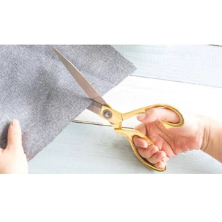 ✂️กรรไกรสเเตนเลสด้ามทอง มี 3 ขนาด ใช้ตัดผ้า ตัดกระดาษ✂️