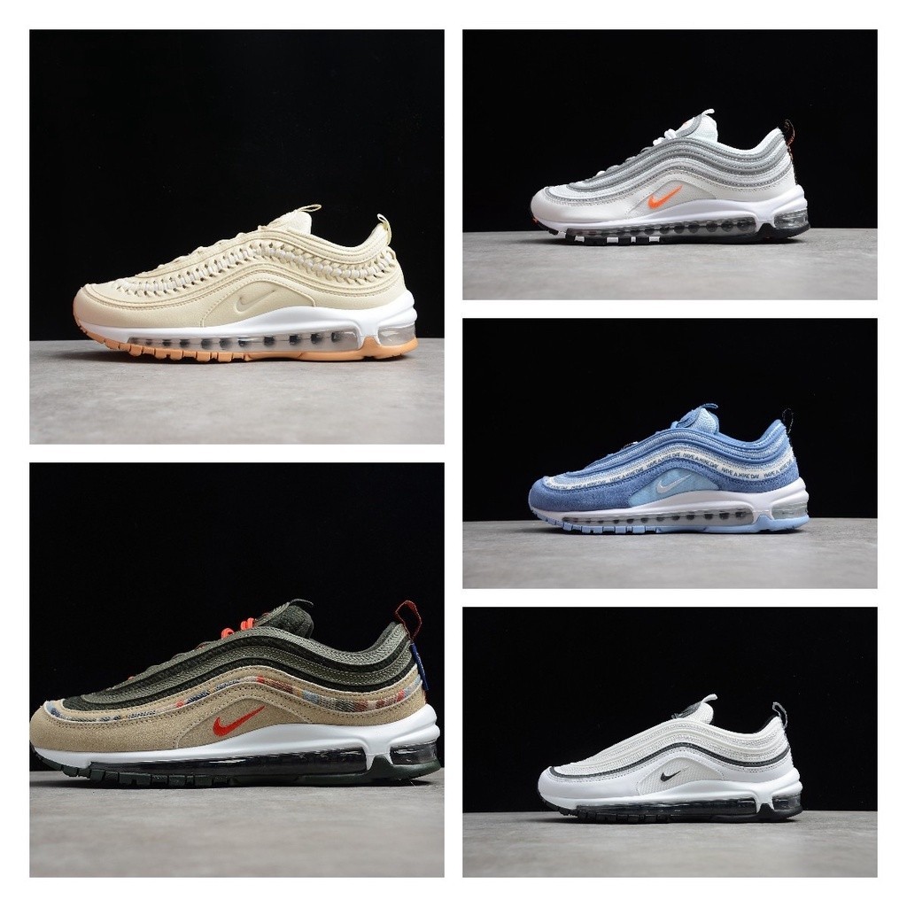 max 97 casual shoes Nike  undefeated black summit triple white metalic gold mens women designer air 97s sea