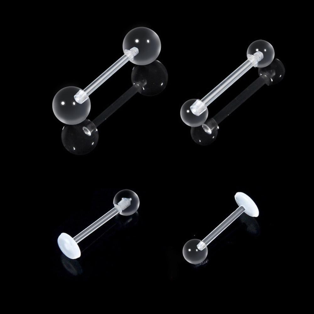 Fansin จิวเจาะหู ลิ้น แบบอะคริลิคใส ยืดหยุ่น กันแพ้ สําหรับเจาะร่างกาย จมูก ปาก จมูก - รูปที่ 3